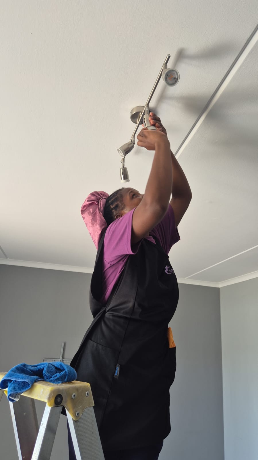 Cleaning in progress