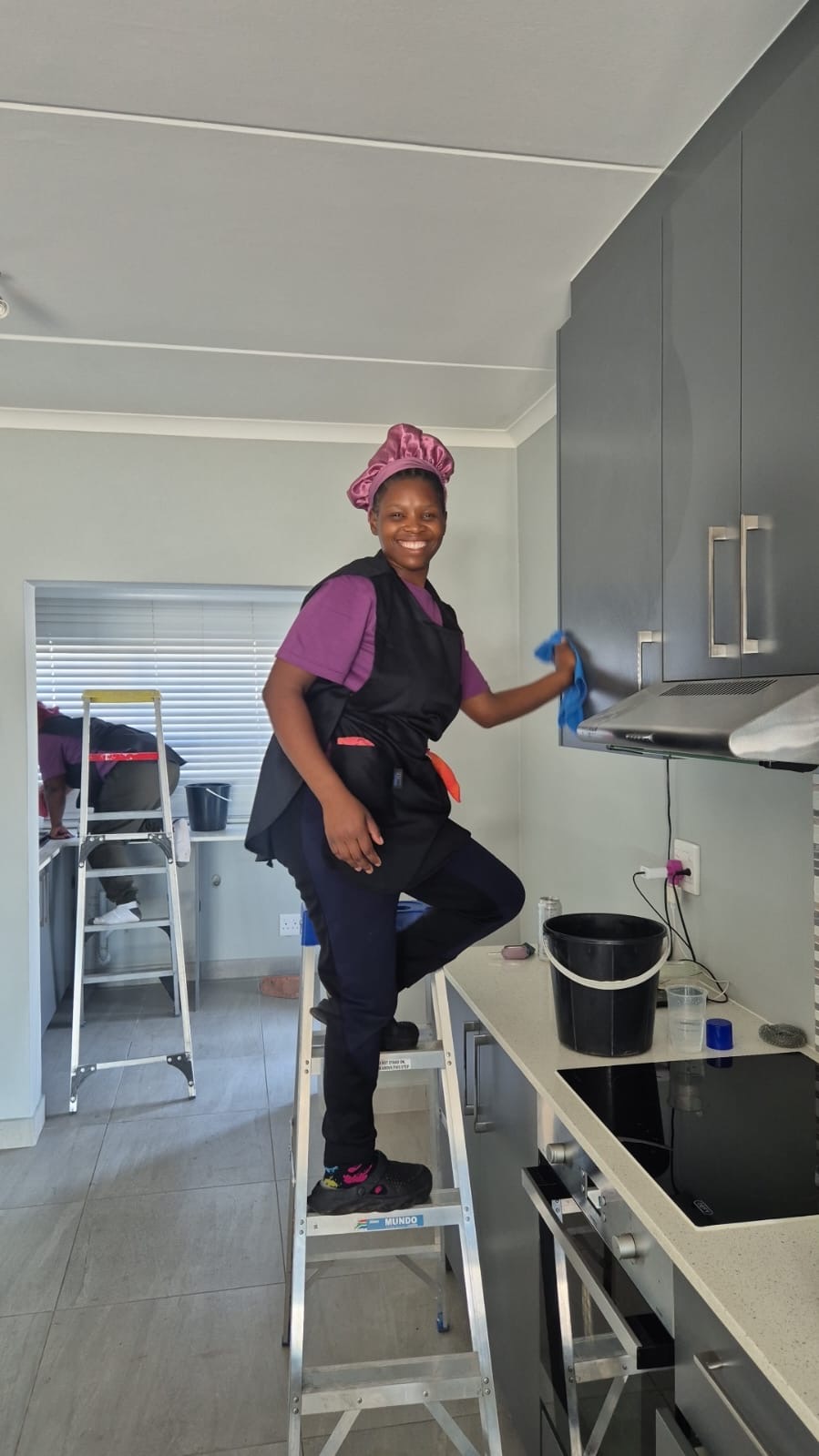 Cleaning in progress