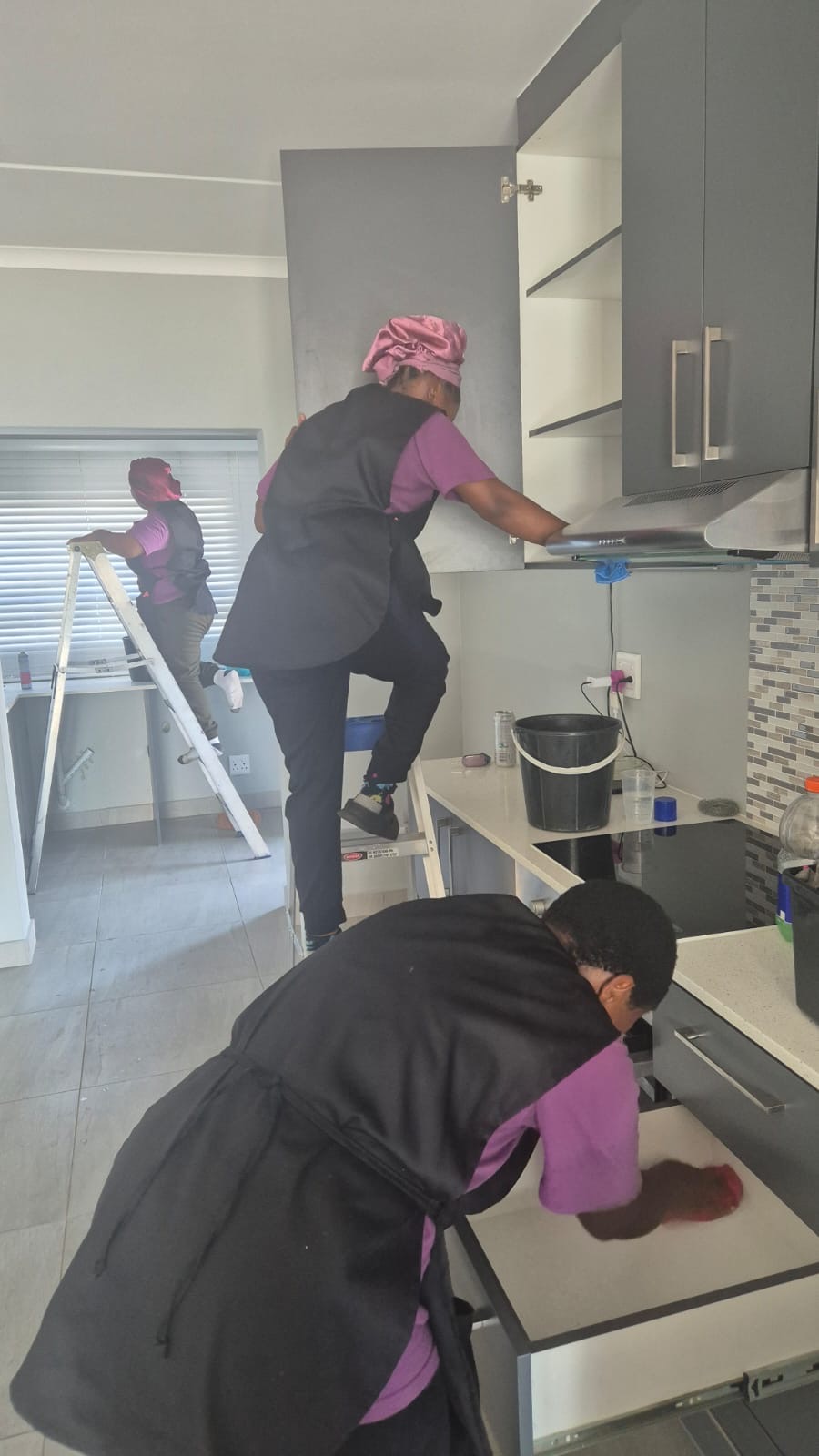 Cleaning in progress